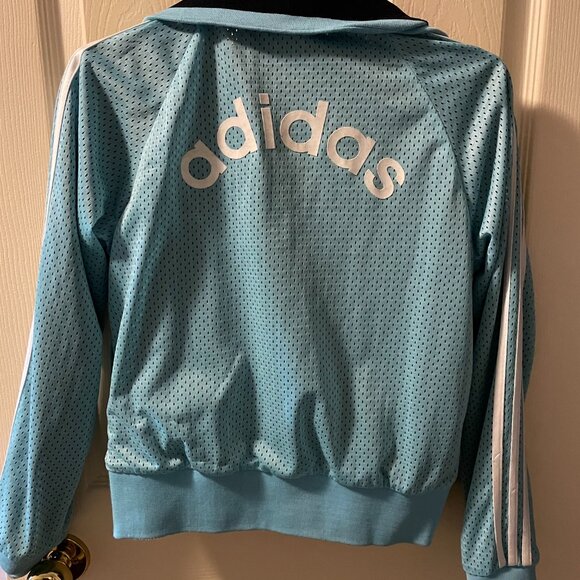 Adidas Original Navy/Light Blue Reversible Jacket Womens Small - Picture 1 of 4